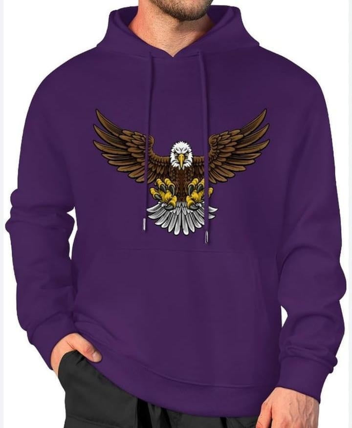 1 Pc Men's Fleece Printed Hoodie